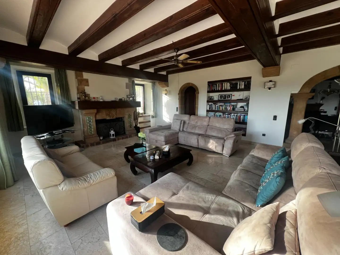 Sala d'estar de Casa o xalet en venda en Jávea / Xàbia amb Aire condicionat, Jardí privat i Terrassa