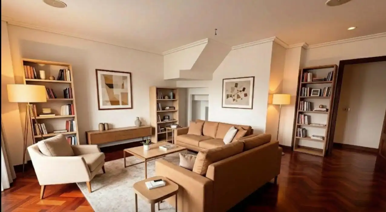 Sala de estar de Piso en venta en A Coruña Capital  con Calefacción, Parquet y Trastero