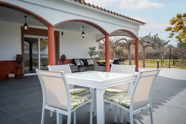 Terraza de Finca rústica en venta en La Riera de Gaià con Aire acondicionado, Calefacción y Jardín privado