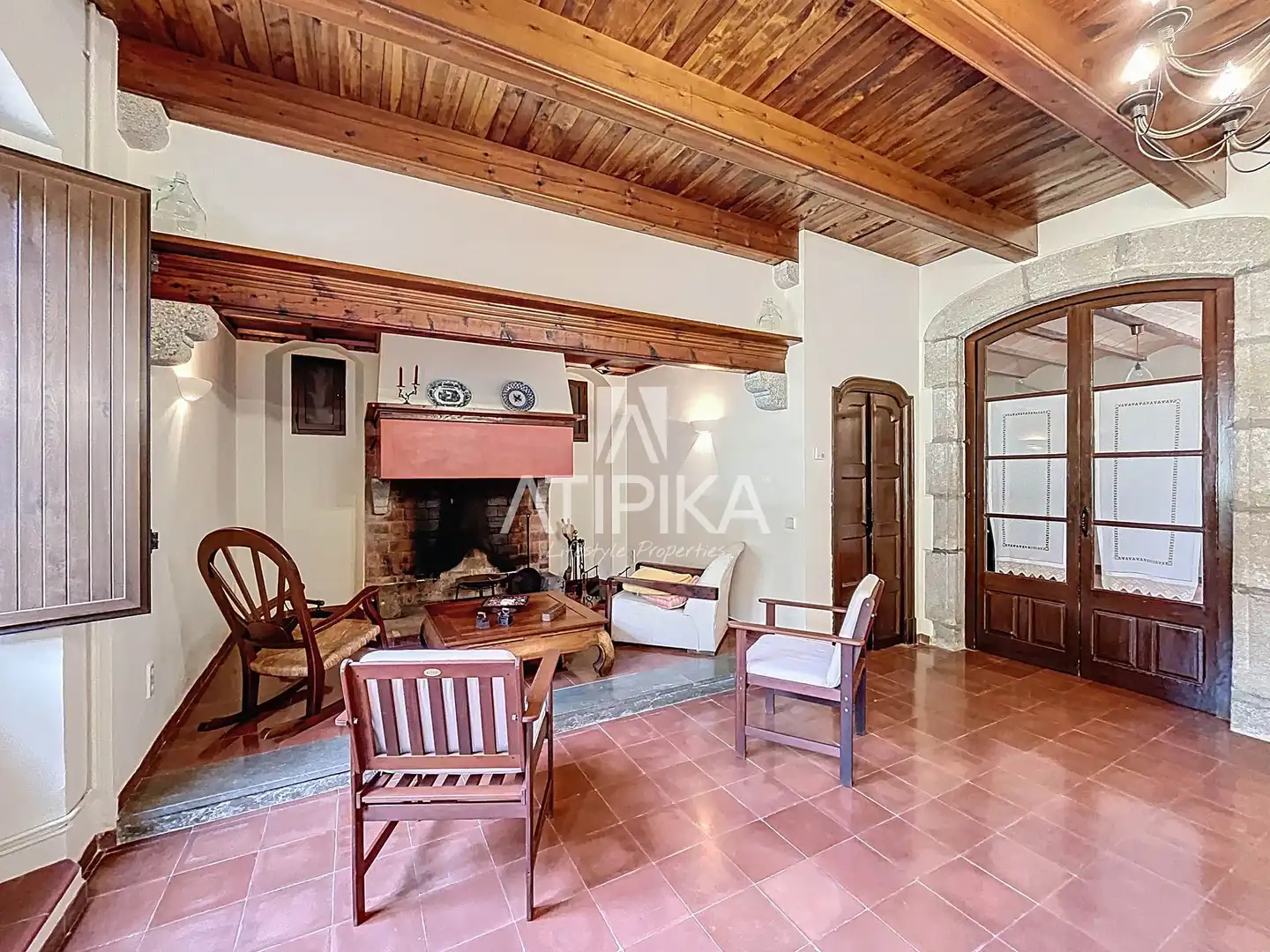 Sala de estar de Finca rústica en venta en Vallgorguina con Calefacción, Parquet y Trastero