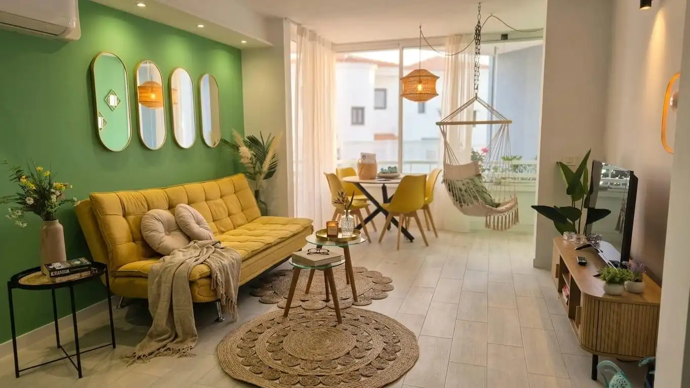 Wohnzimmer von Wohnungen zur Miete in San Miguel de Abona mit Klimaanlage, Möbliert und Balkon