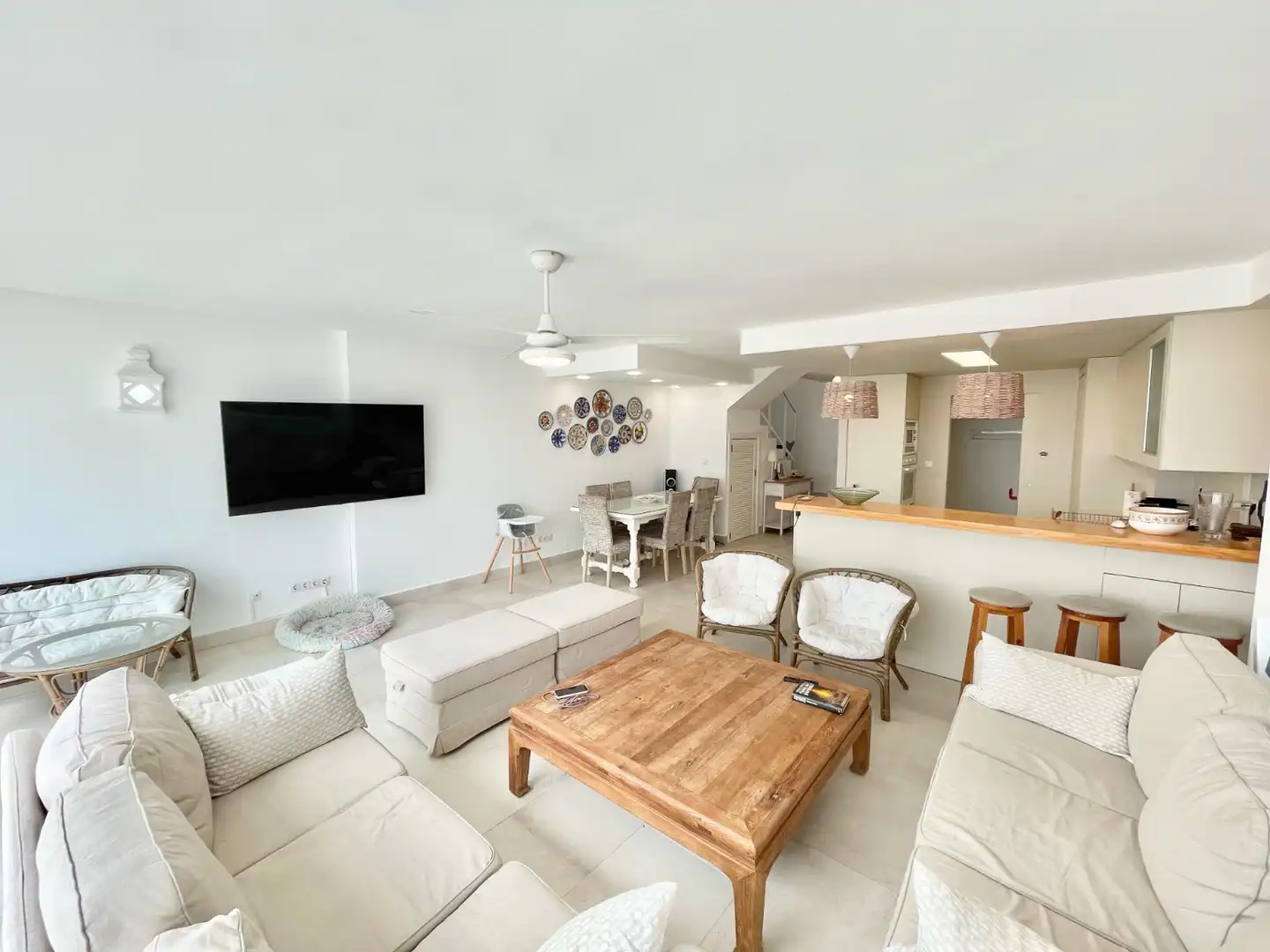 Living room of Houses for rent in La Manga del Mar Menor  with Air Conditioner, Heating and Terrace