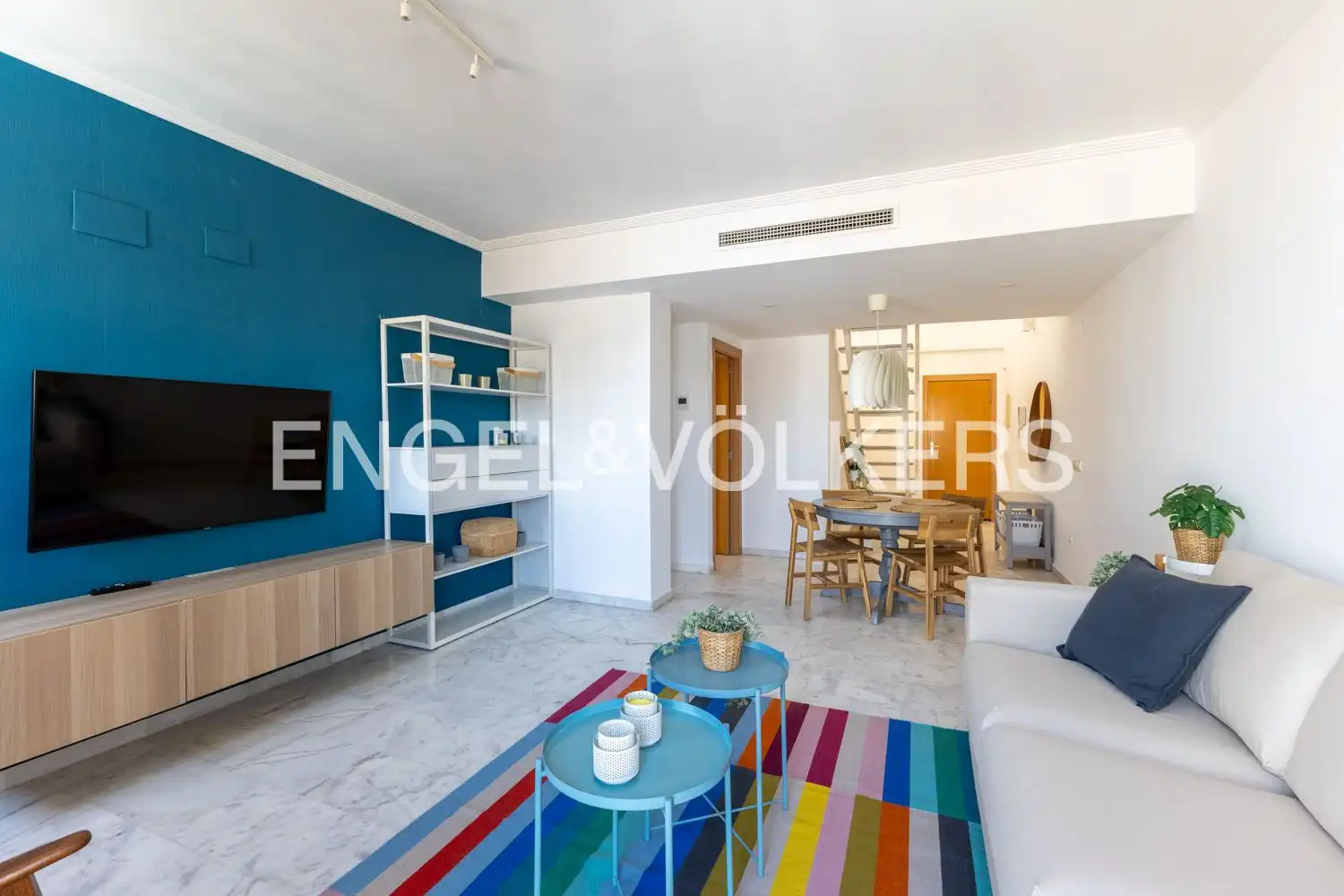 Wohnzimmer von Dachboden zur Miete in Valencia mit Klimaanlage, Heizung und Terrasse