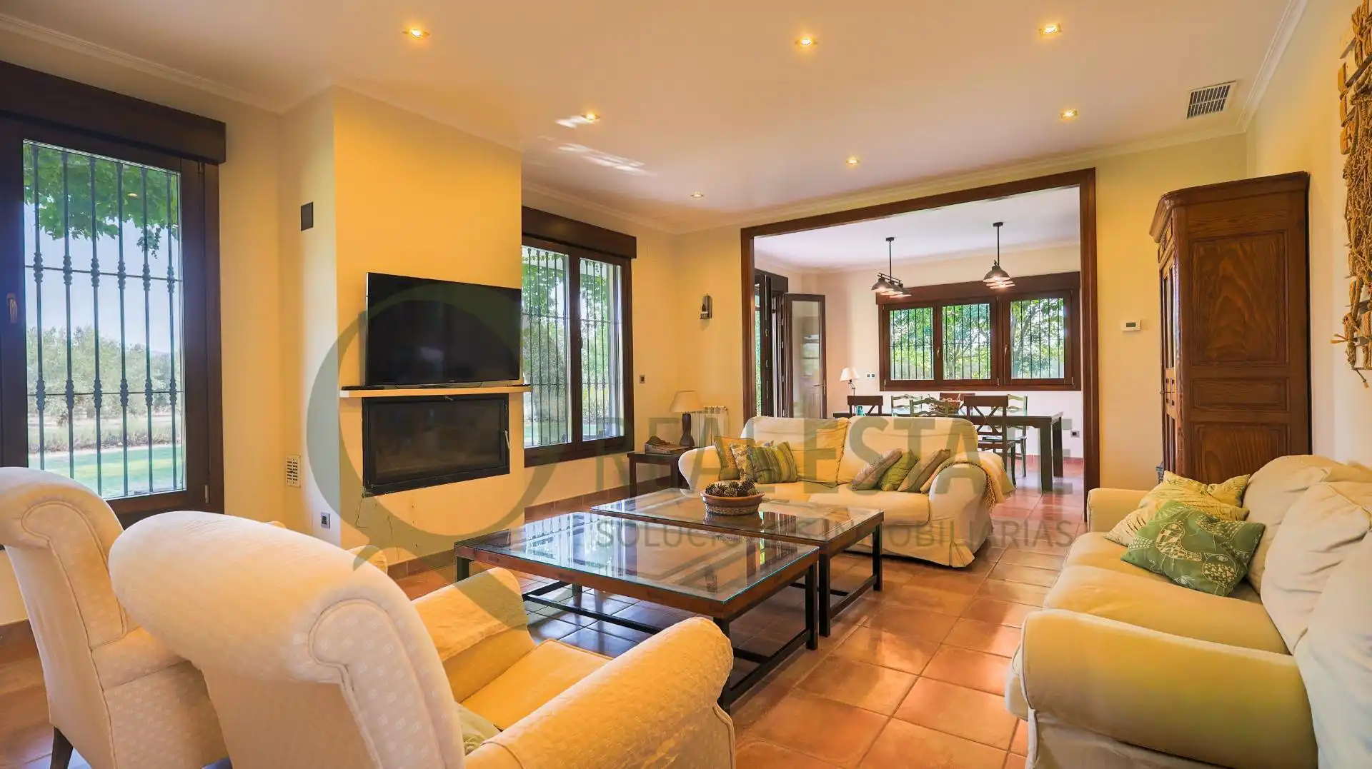 Sala de estar de Casa o chalet en venta en Beneixama con Aire acondicionado, Jardín privado y Trastero