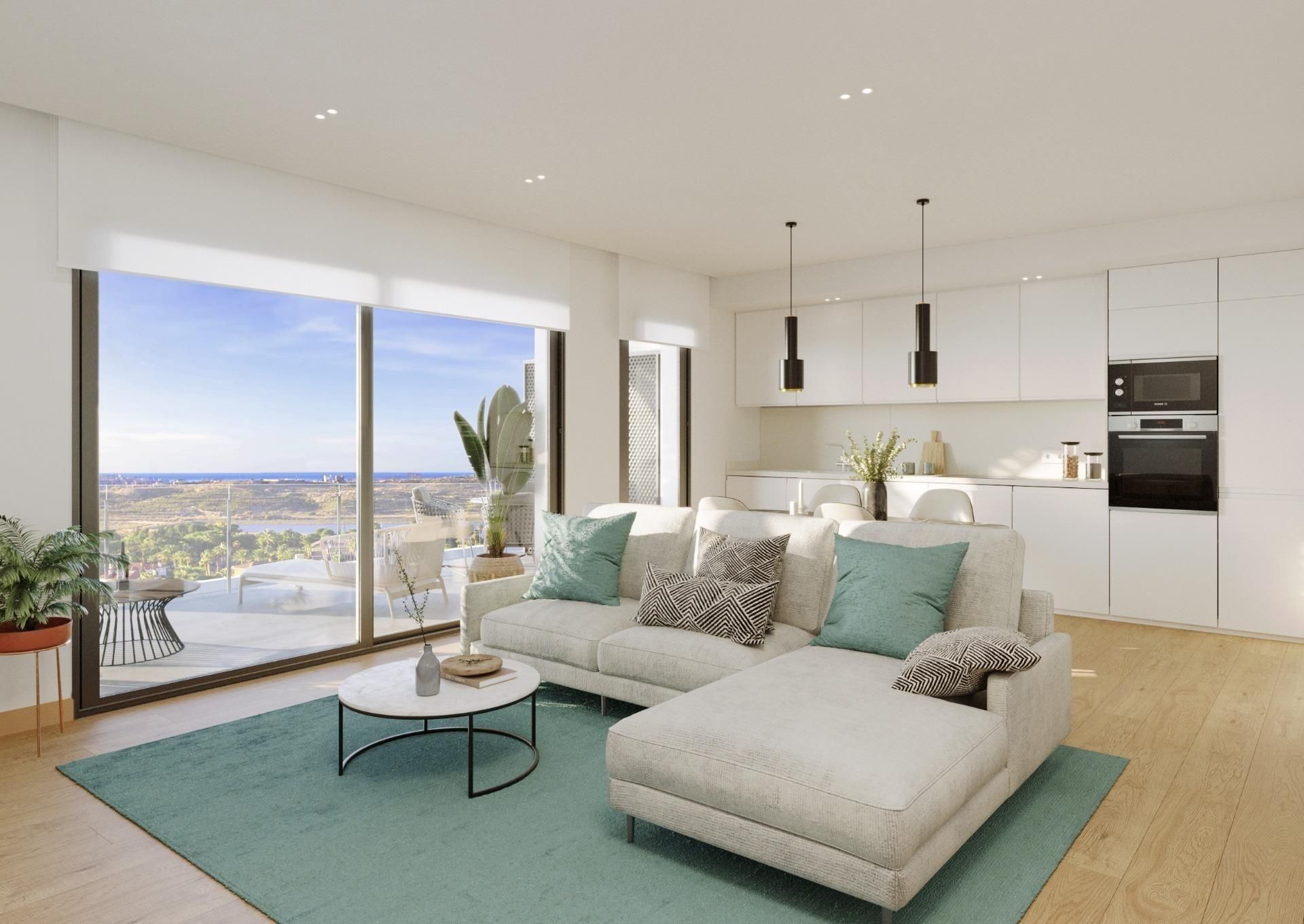 Sala de estar de Ático en venta en Mutxamel con Aire acondicionado, Calefacción y Jardín privado