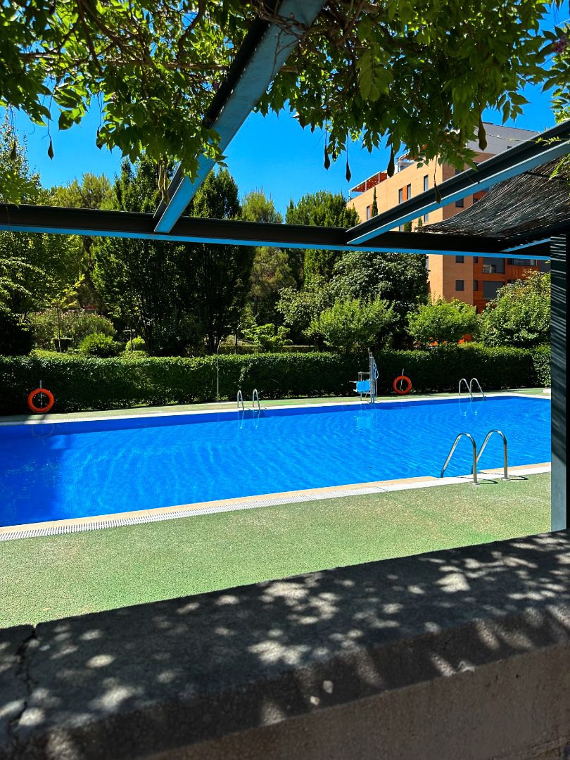 Swimming pool of Flat for sale in  Madrid Capital  with Heating, Storage room and Furnished