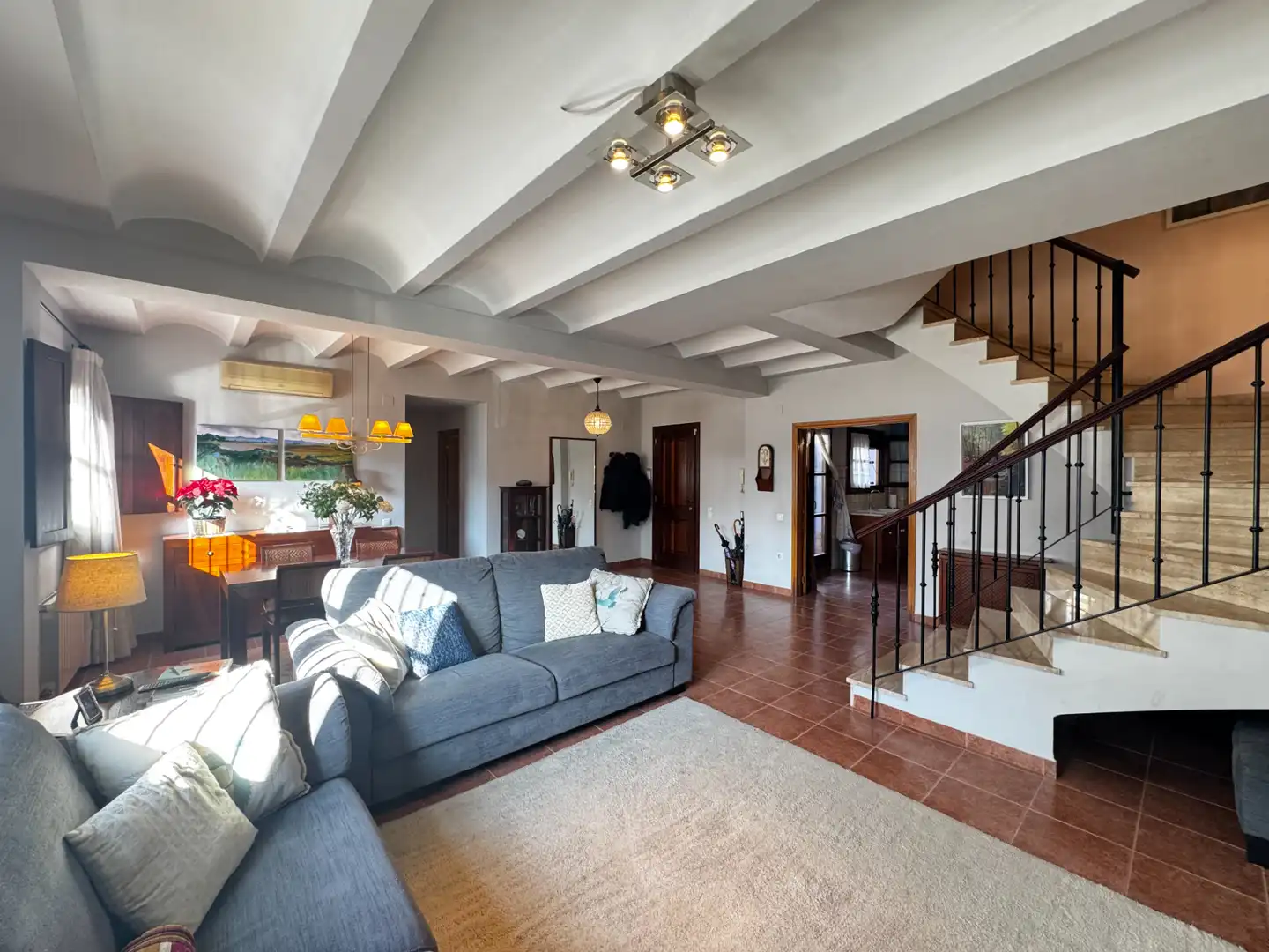 Wohnzimmer von Einfamilien-Reihenhaus zum Verkauf in Canet d'En Berenguer mit Klimaanlage, Heizung und Terrasse