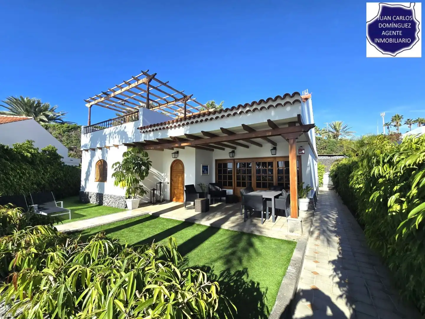 Vista exterior de Casa o chalet de alquiler en San Bartolomé de Tirajana con Aire acondicionado, Jardín privado y Terraza