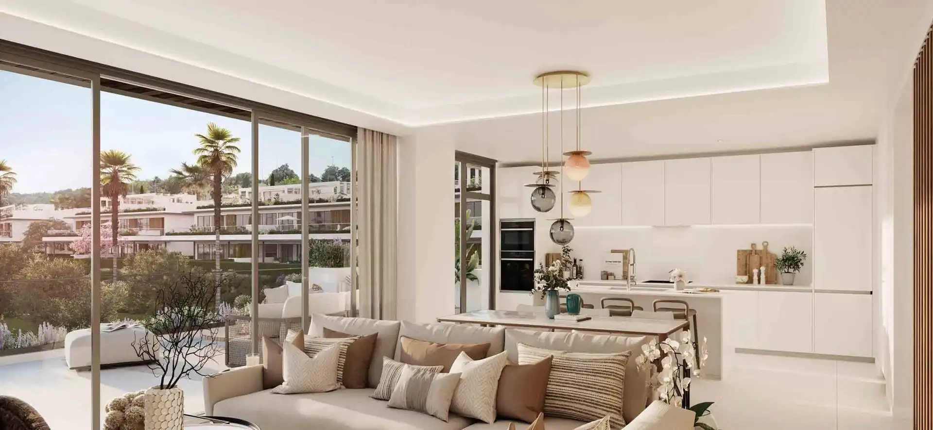 Sala d'estar de Àtic en venda en Marbella amb Aire condicionat, Calefacció i Jardí privat