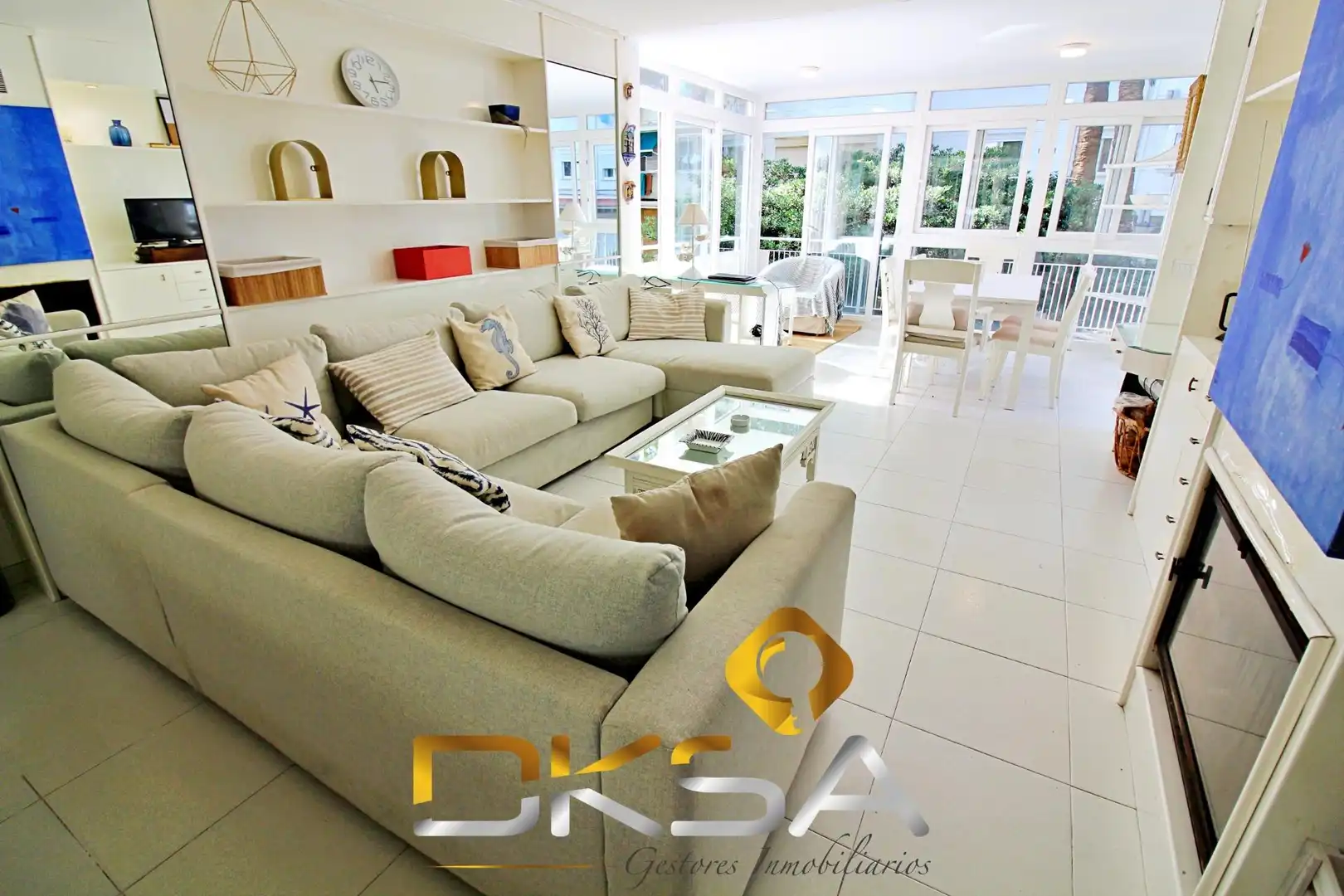 Living room of Flat for sale in Benicasim / Benicàssim  with Private garden, Terrace and Furnished