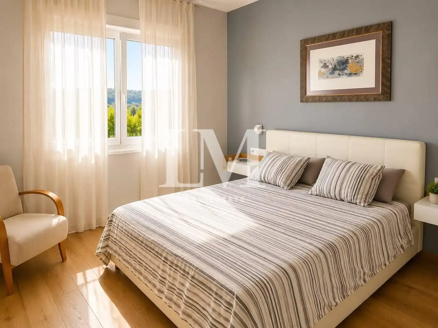 Dormitori de Apartament de lloguer en Sant Quirze del Vallès amb Aire condicionat, Moblat i Balcó