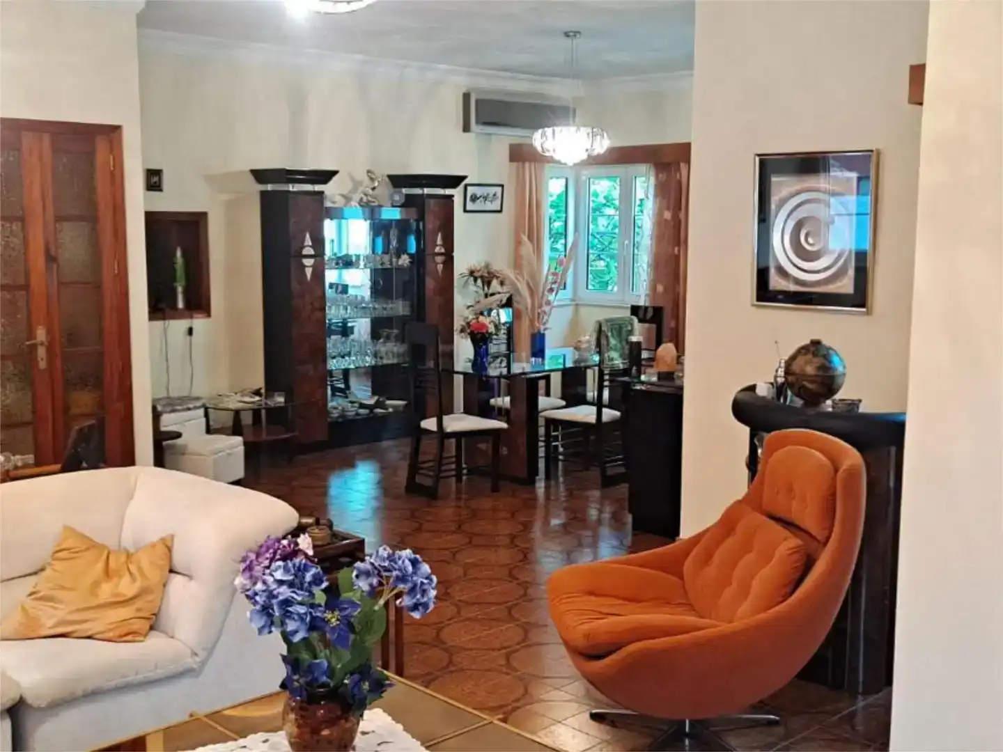 Sala d'estar de Pis en venda en Las Palmas de Gran Canaria amb Aire condicionat, Jardí privat i Parquet