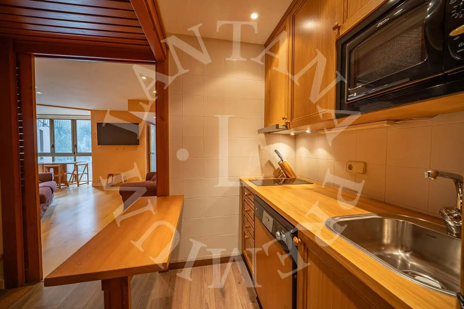 Cocina de Apartamento en venta en Naut Aran con Calefacción, Parquet y Amueblado