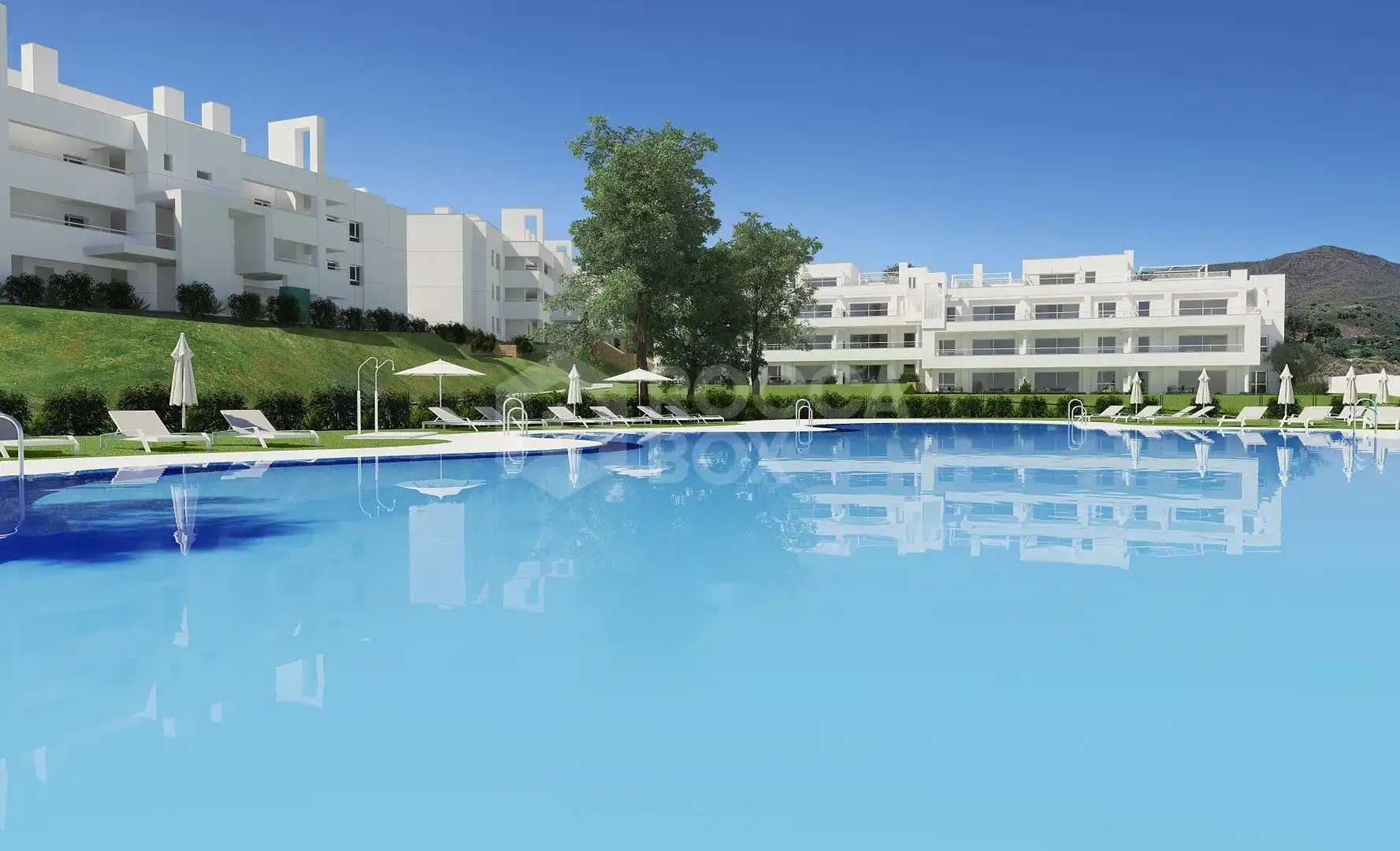 Garten von Wohnung zum Verkauf in Mijas mit Klimaanlage, Privatgarten und Terrasse