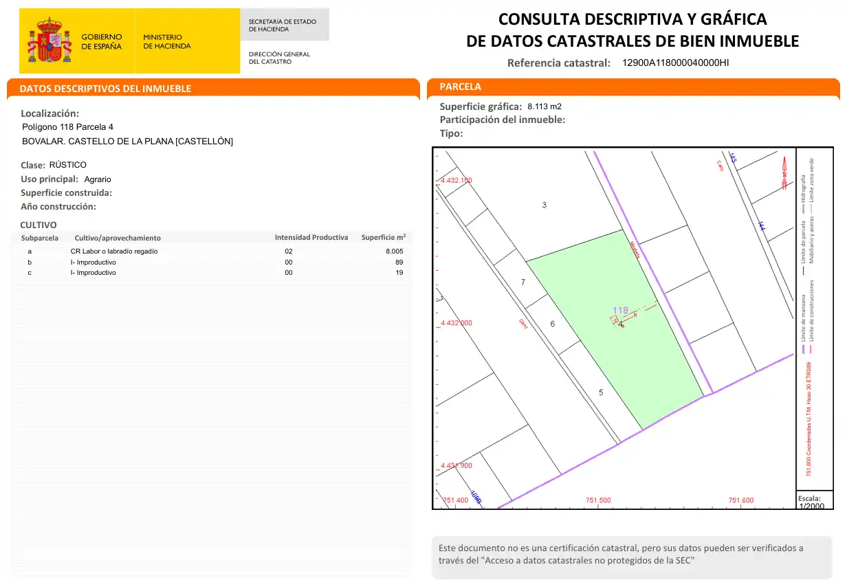 Terreno rustico in vendita a Partida Bovalar, imagen 16