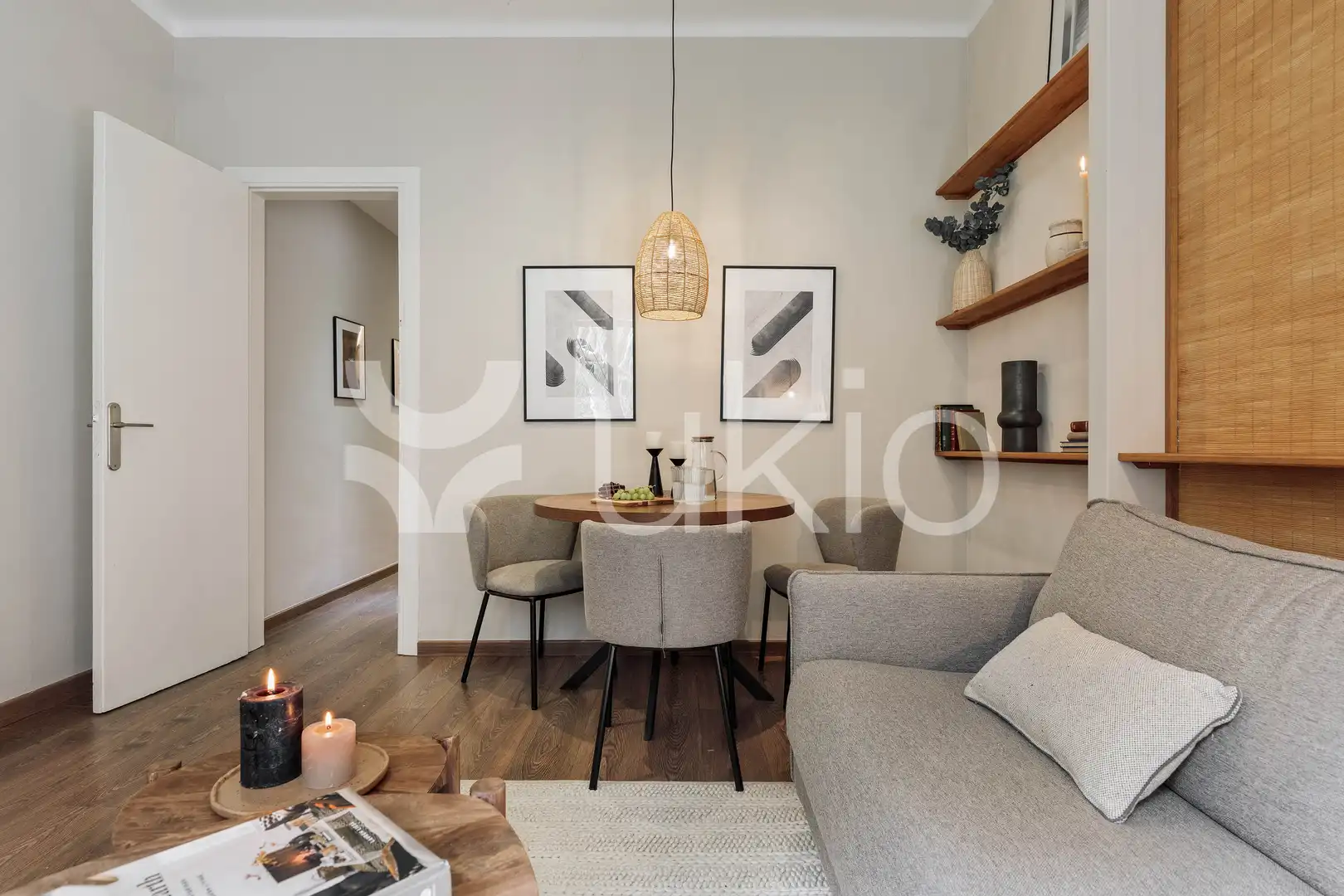 Sala d'estar de Apartament de lloguer en Barcelona amb Aire condicionat, Calefacció i Moblat