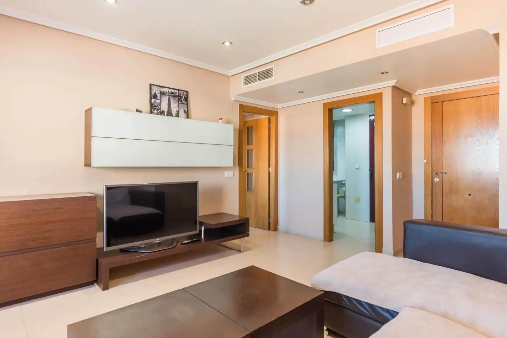 Living room of Flat for rent in Murcia  with Air Conditioner, Furnished and Balcony