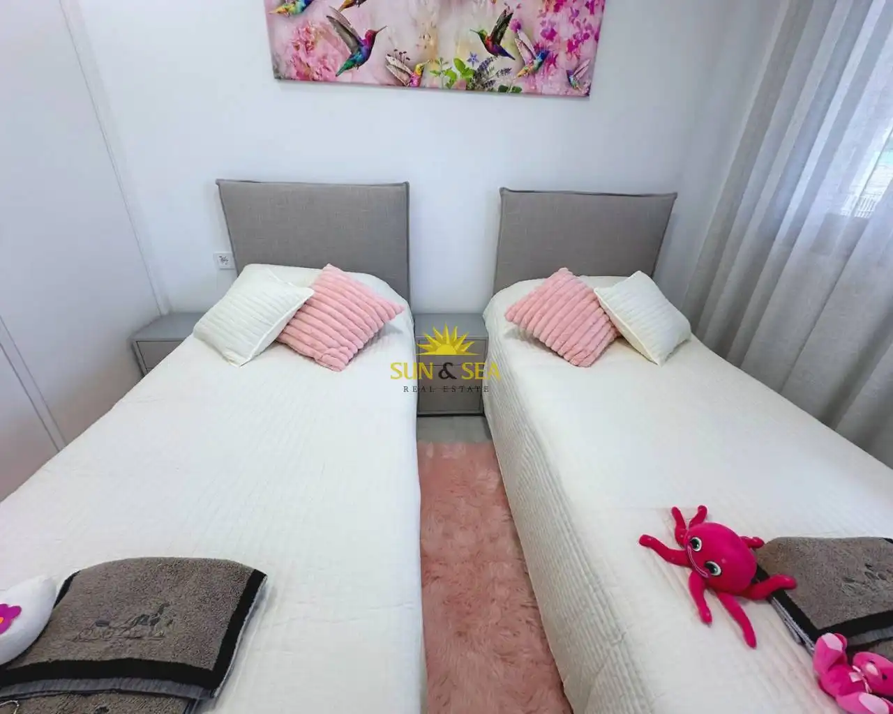 Schlafzimmer von Wohnungen zur Miete in Finestrat mit Klimaanlage, Heizung und Terrasse