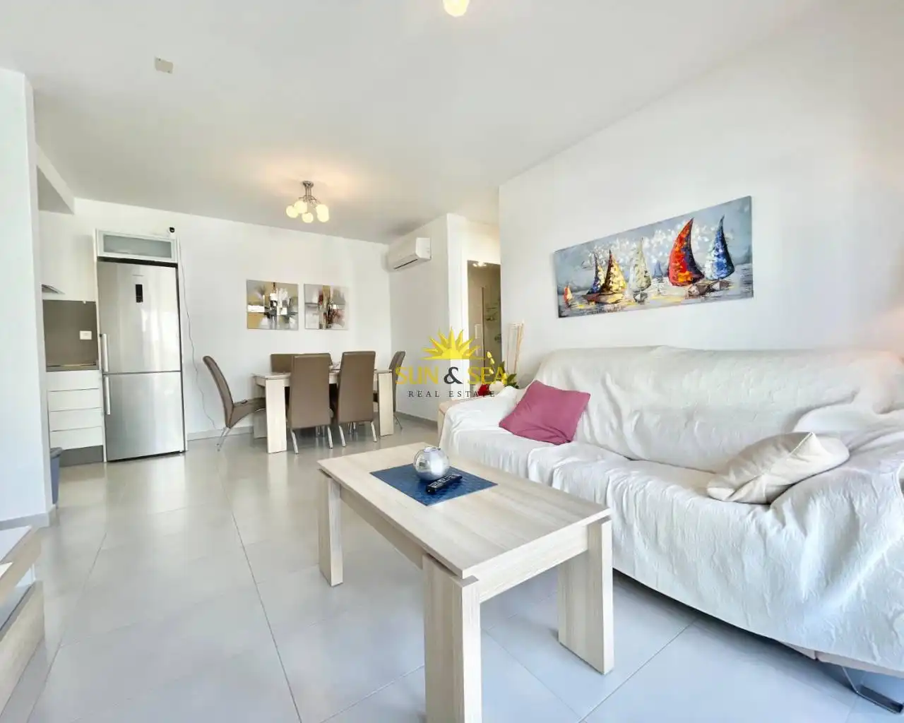 Sala de estar de Piso de alquiler en Pilar de la Horadada con Aire acondicionado, Calefacción y Terraza