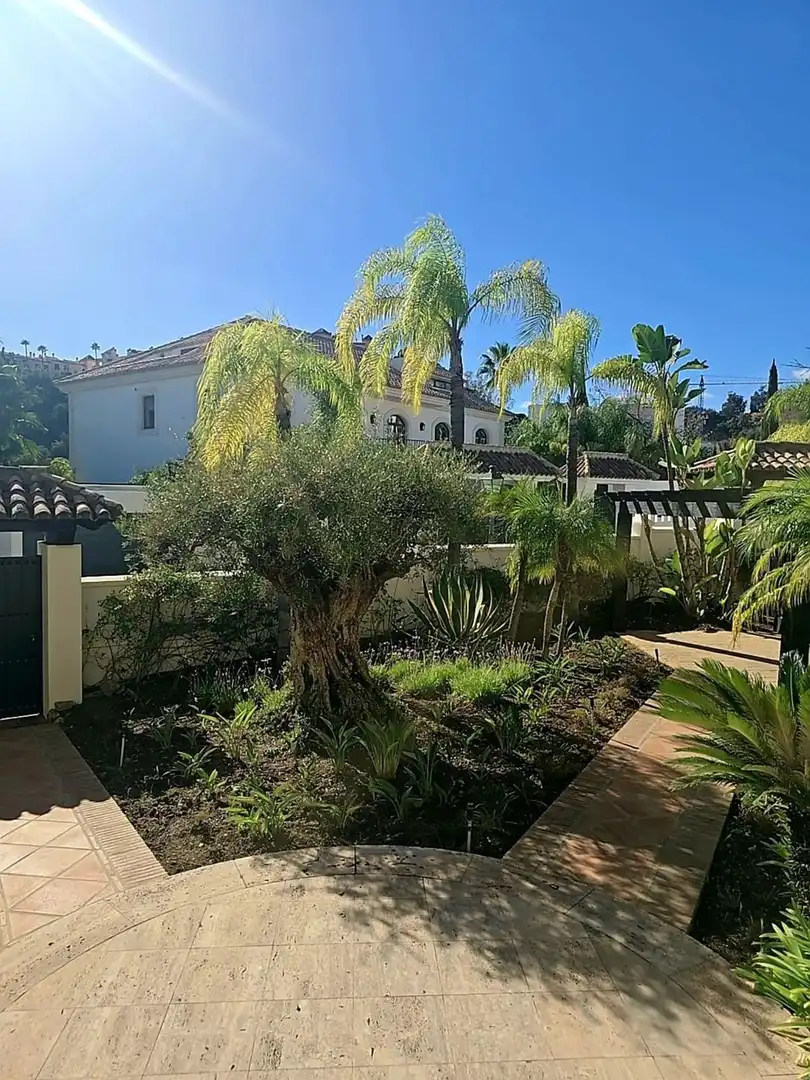 Garten von Haus oder Chalet zur Miete in Benahavís mit Klimaanlage, Heizung und Privatgarten
