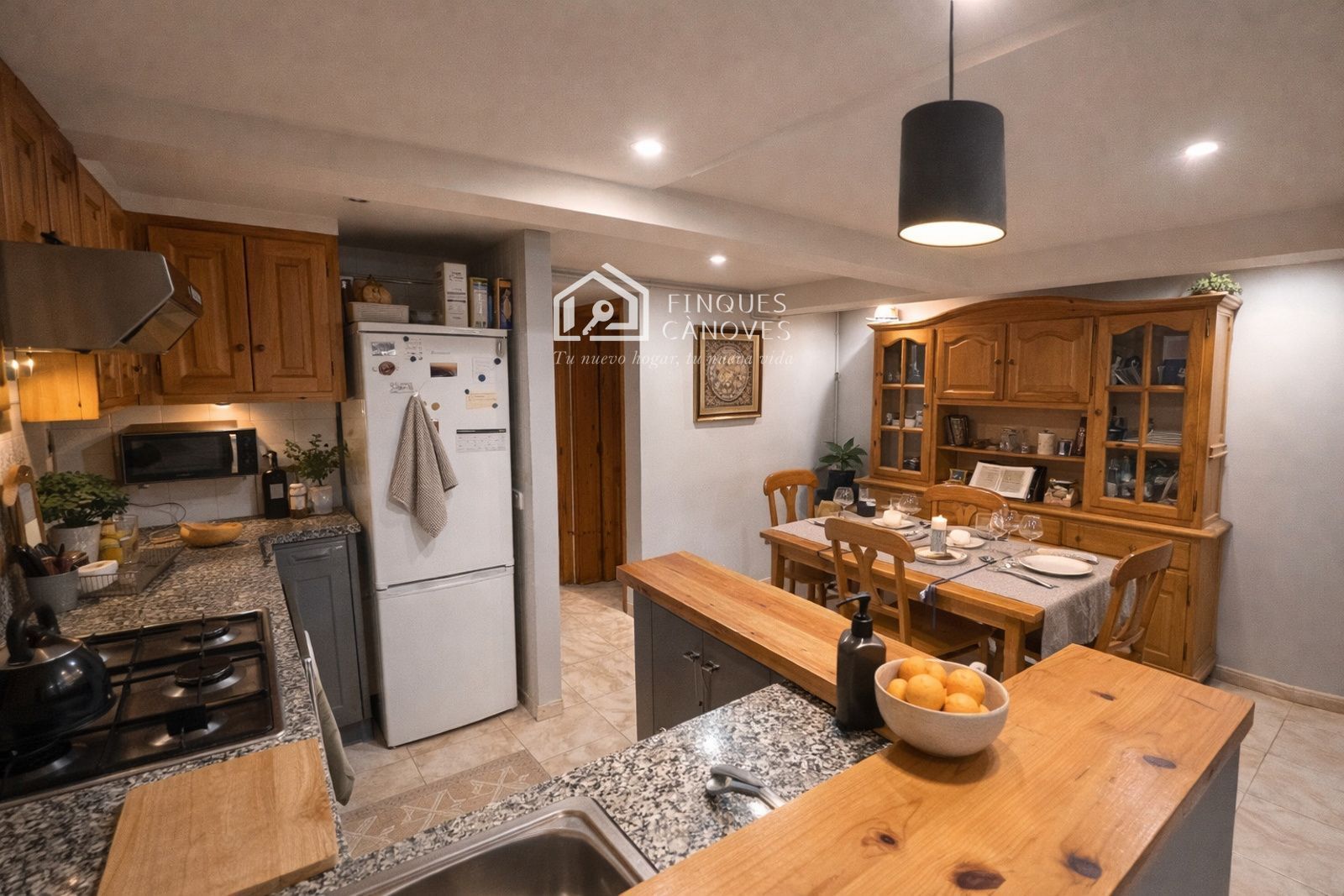 Kitchen of Flat for sale in Girona Capital  with Heating, Terrace and Storage room