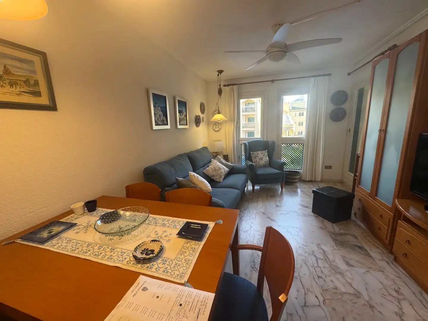 Sala d'estar de Pis en venda en Santa Pola amb Aire condicionat, Calefacció i Jardí privat