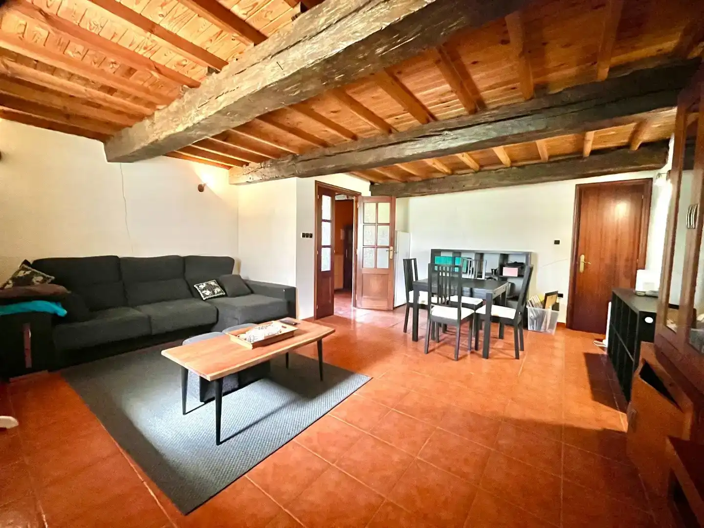 Sala de estar de Piso en venta en Curtis con Jardín privado, Parquet y Trastero