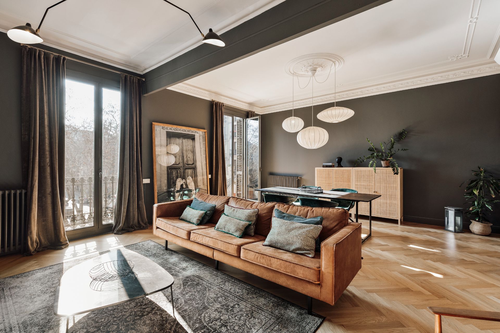 Living room of Apartments for sale in  Barcelona Capital  with Heating, Terrace and Furnished