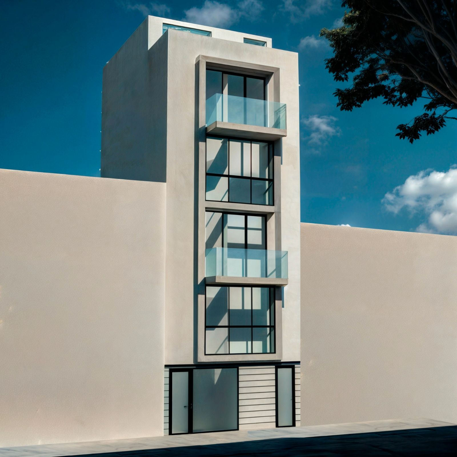Exterior view of Single-family semi-detached for sale in Badalona  with Air Conditioner, Heating and Terrace