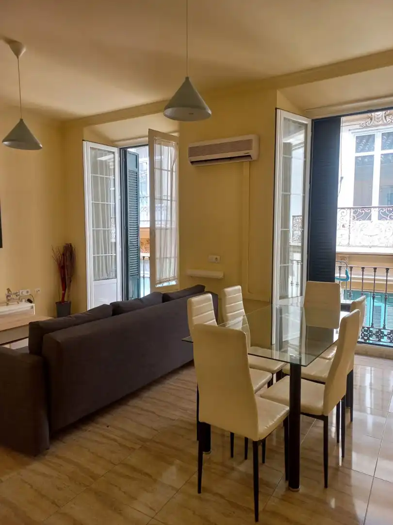 Sala de estar de Piso en venta en Málaga con Aire acondicionado, Amueblado y Balcón