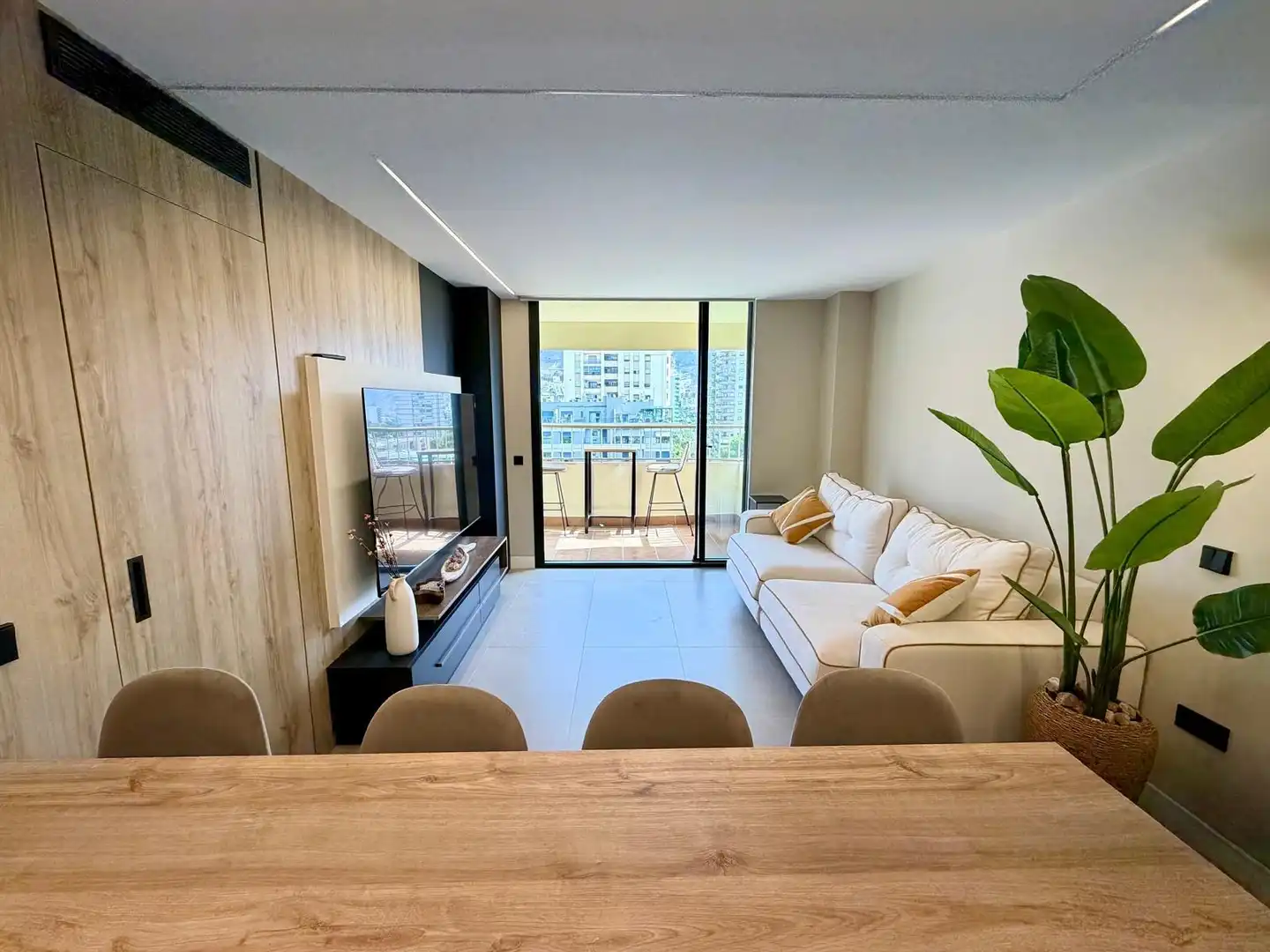 Living room of Flat for rent in Roquetas de Mar  with Air Conditioner, Heating and Terrace