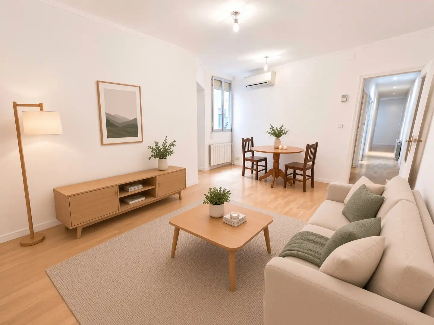 Living room of Flat for sale in Madrid  with Air Conditioner, Heating and Washing machine