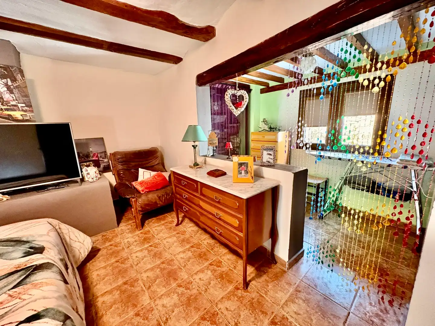 Sala de estar de Finca rústica en venta en Ibi con Aire acondicionado y Terraza