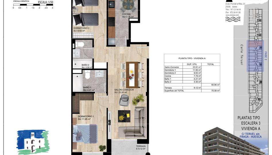 Photo 1 of Flat for sale in Calle de Teruel, 58, Fraga, Huesca