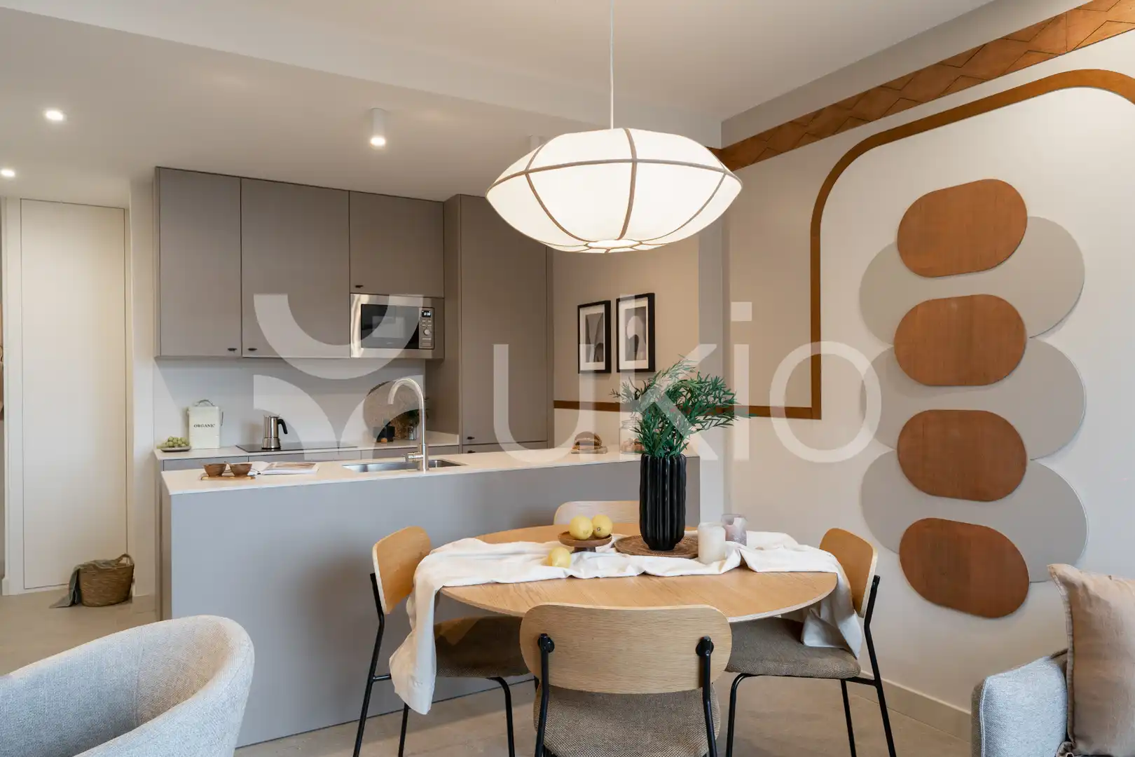 Cocina de Apartamento de alquiler en  Madrid Capital con Aire acondicionado, Calefacción y Amueblado