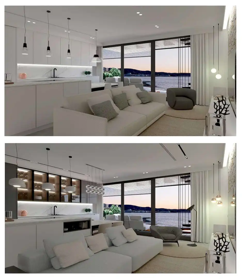 Sala d'estar de Apartament en venda en Sant Antoni de Portmany amb Aire condicionat, Calefacció i Piscina