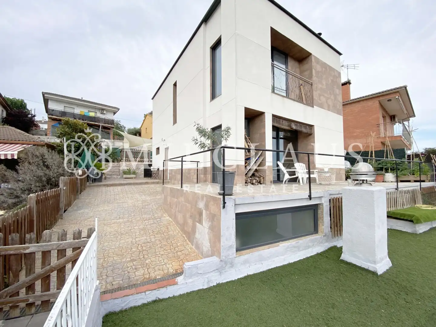 Außenansicht von Haus oder Chalet zum Verkauf in Lliçà d'Amunt mit Klimaanlage, Heizung und Privatgarten
