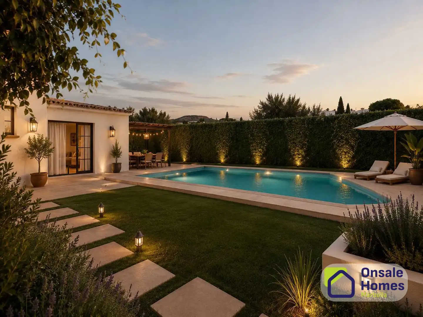 Jardí de Casa o xalet en venda en Estepona amb Jardí privat, Terrassa i Traster