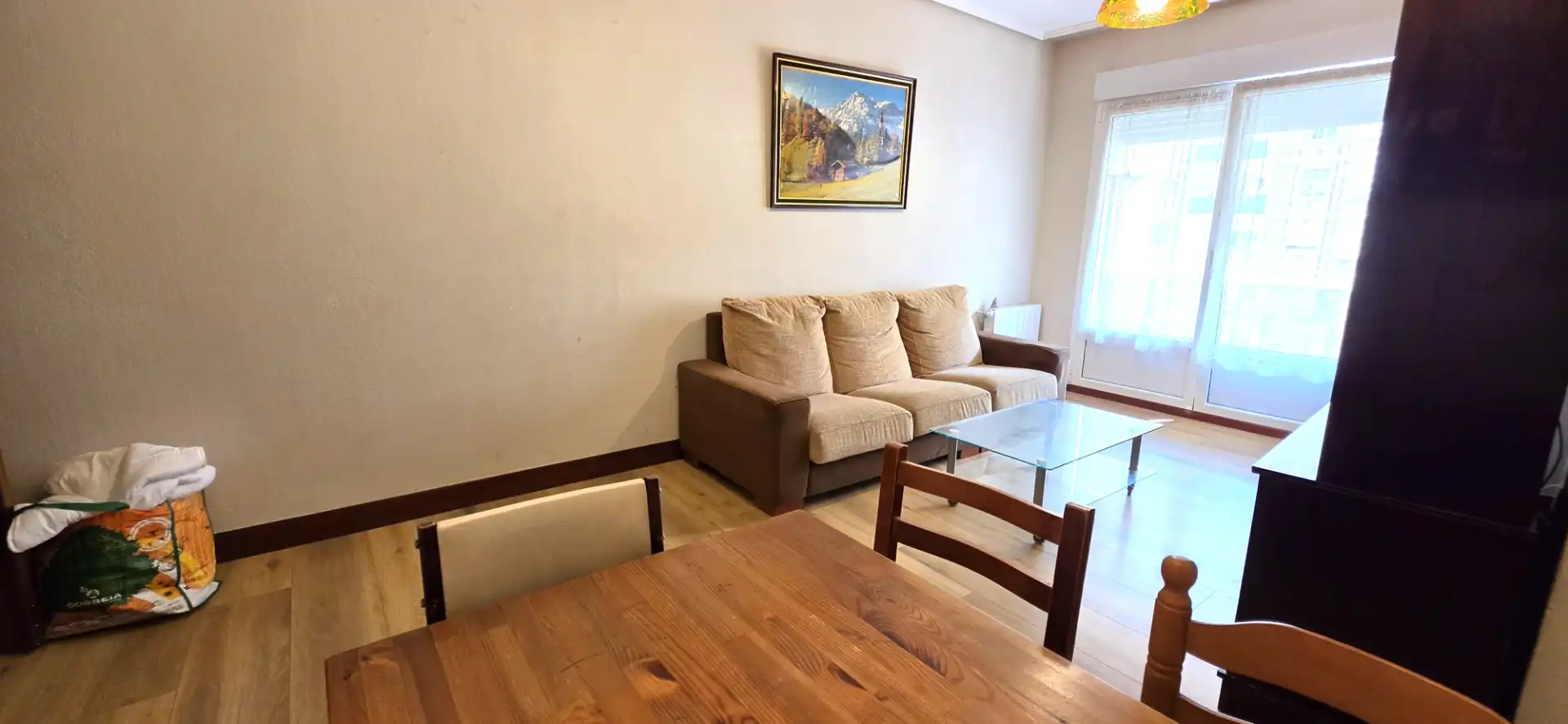 Living room of Flat for rent in Bilbao   with Heating, Parquet flooring and Furnished