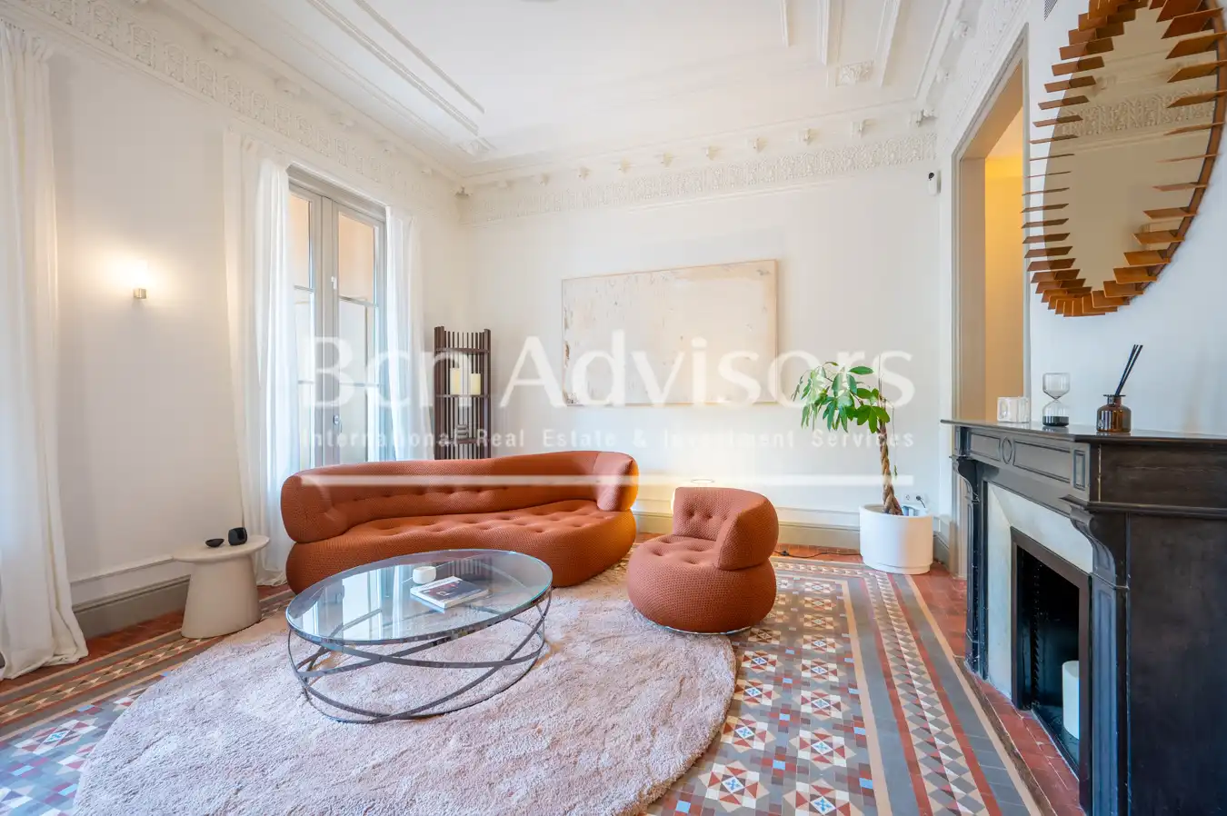 Sala de estar de Piso en venta en Barcelona con Aire acondicionado, Calefacción y Parquet
