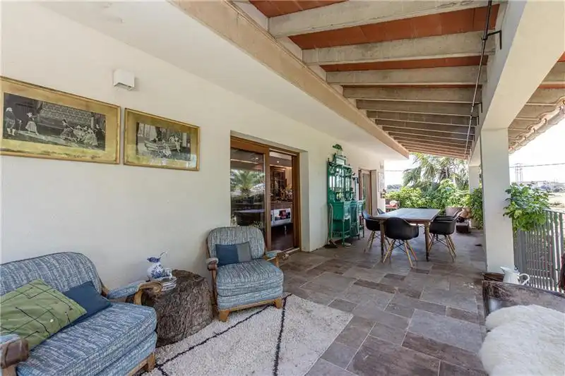 Terraza de Finca rústica en venta en  Palma de Mallorca con Aire acondicionado, Jardín privado y Parquet