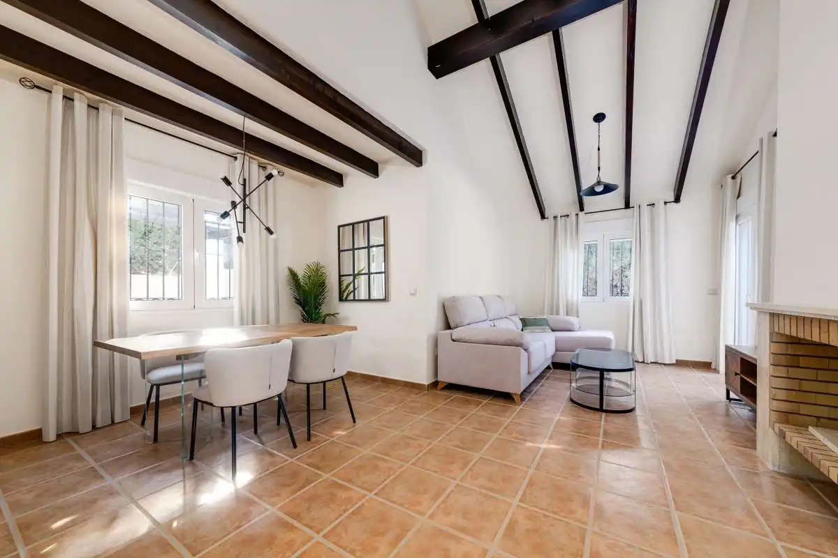 Sala de estar de Casa adosada en venta en Fuente Álamo de Murcia con Amueblado