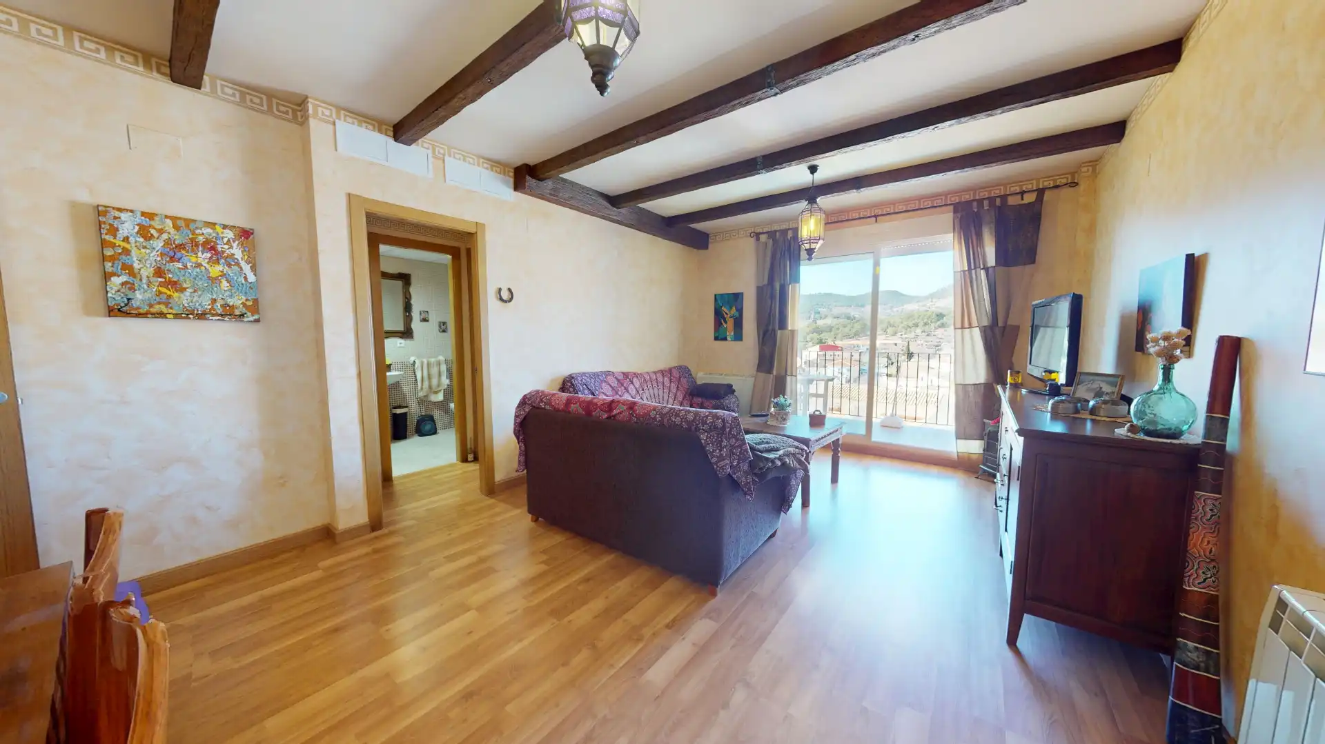 Sala d'estar de Pis en venda en Torremanzanas / La Torre de les Maçanes amb Aire condicionat, Calefacció i Terrassa