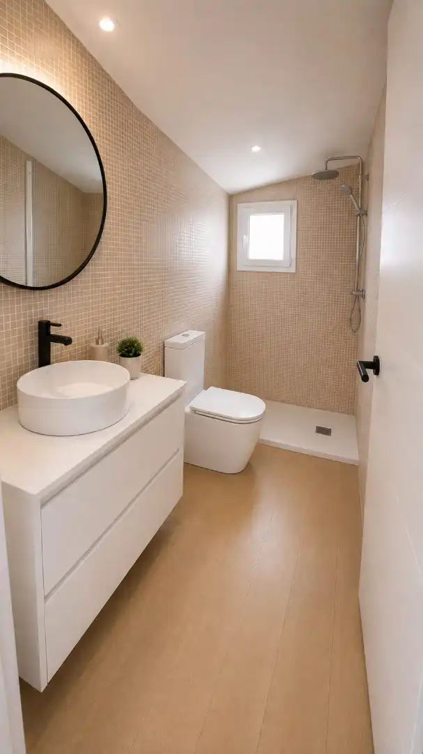 Badezimmer von Maisonette zum Verkauf in Cardedeu mit Klimaanlage, Heizung und Parkett