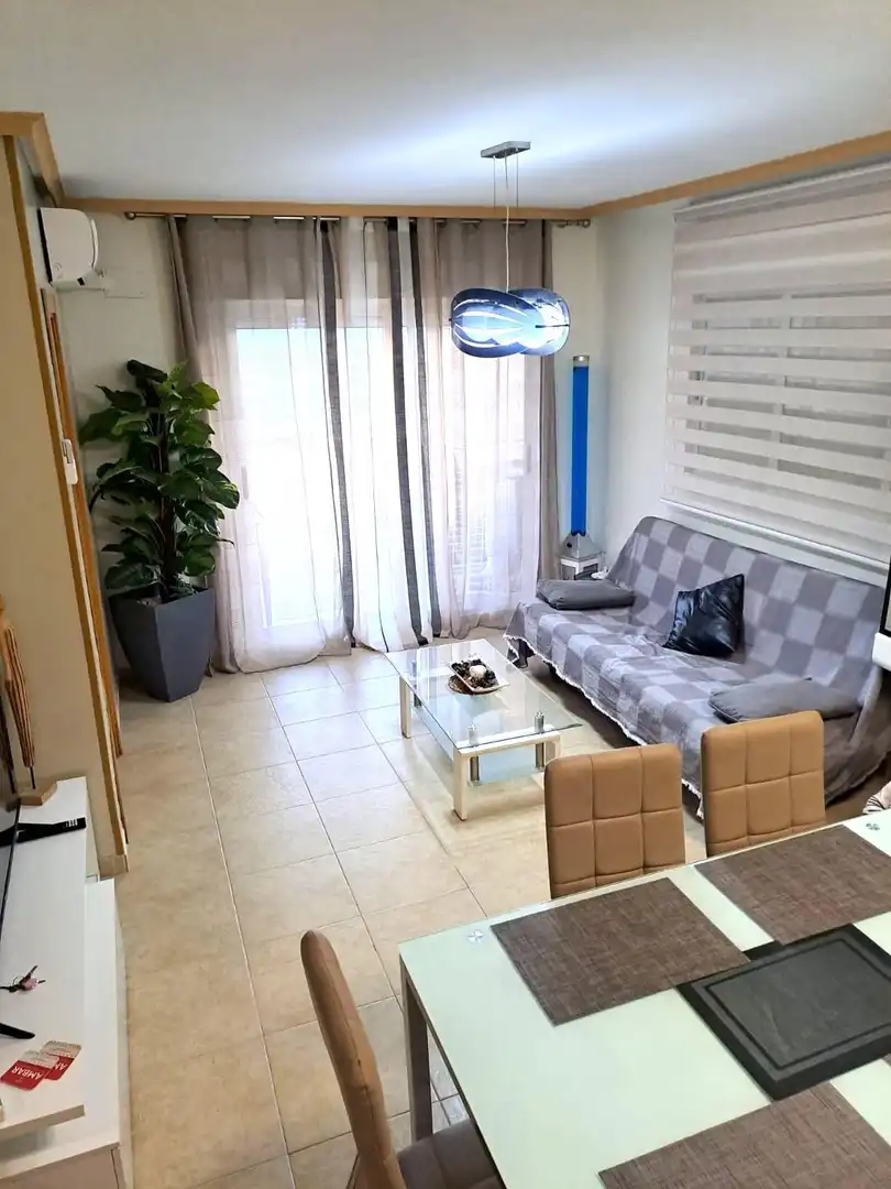 Sala de estar de Apartamento en venta en Oropesa del Mar / Orpesa con Aire acondicionado, Jardín privado y Terraza
