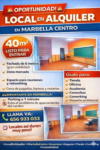 Local comercial en Alquiler en Calle Jacinto Benavente en Ricardo Soriano