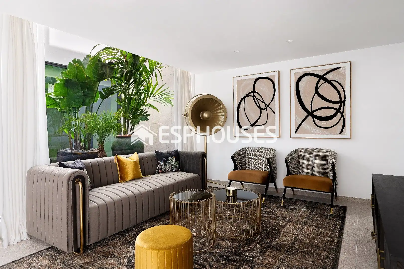 Sala de estar de Casa o chalet en venta en La Nucia con Aire acondicionado, Terraza y Piscina