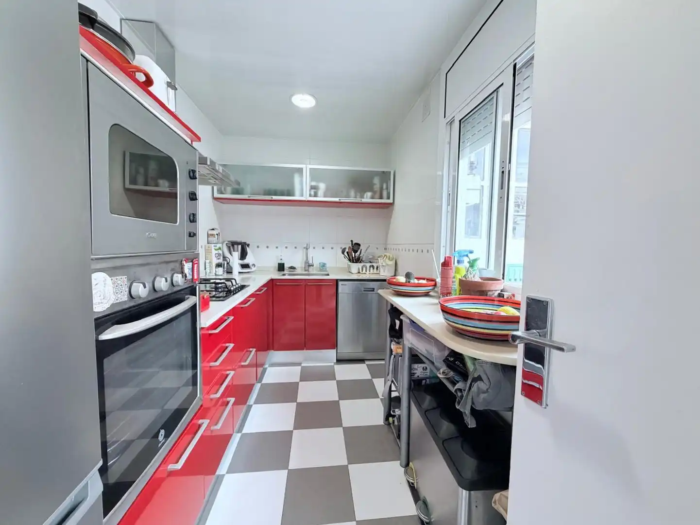 Küche von Wohnung zum Verkauf in Terrassa mit Parkett und Terrasse