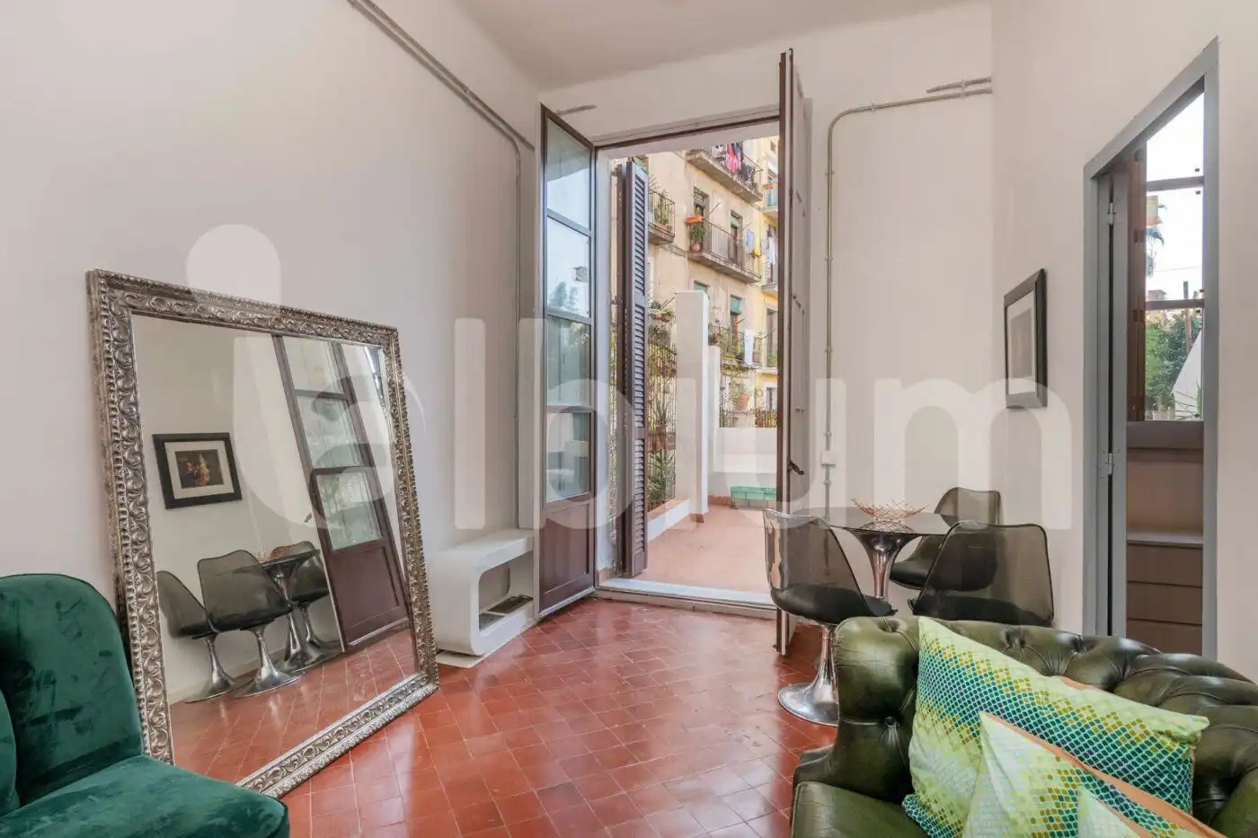 Schlafzimmer von Wohnung zum Verkauf in Barcelona mit Klimaanlage und Terrasse