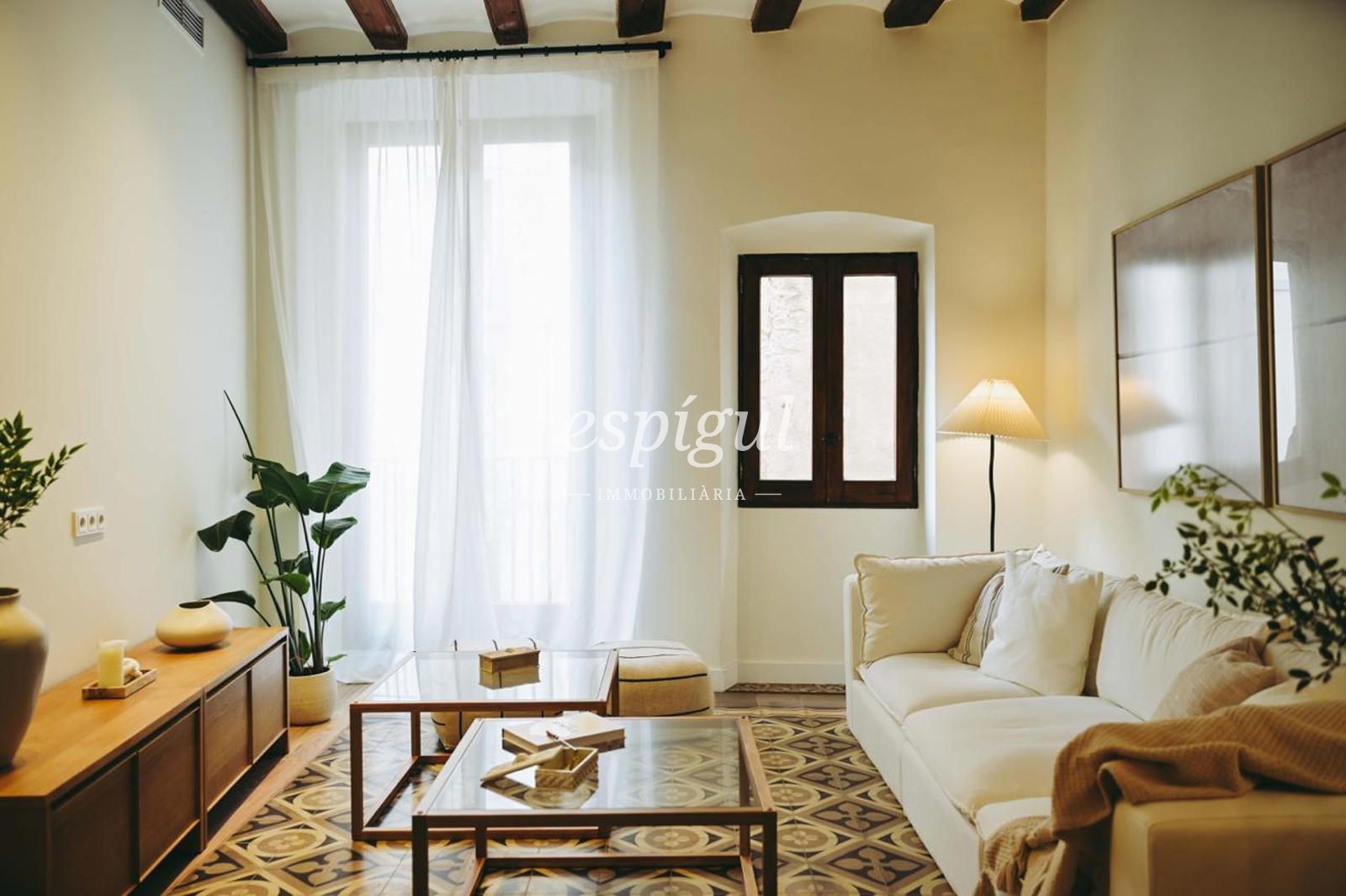 Sala d'estar de Pis en venda en  Barcelona Capital amb Aire condicionat, Calefacció i Terrassa